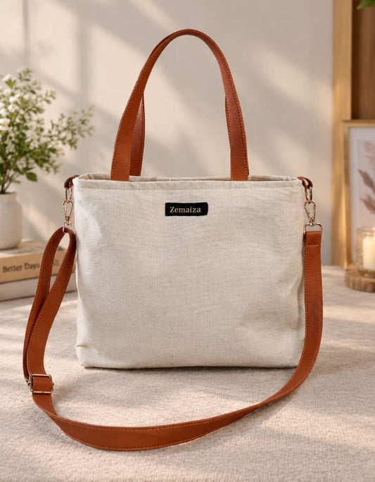 Embroidered Canvas Crossbody Handbag For Women