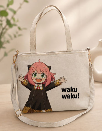 Anya Forger Anime Hand-Painted Shoulder Bag