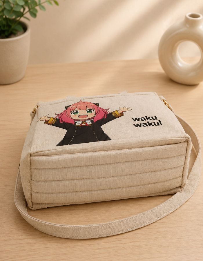 Anya Forger Anime Hand-Painted Shoulder Bag Bottom
