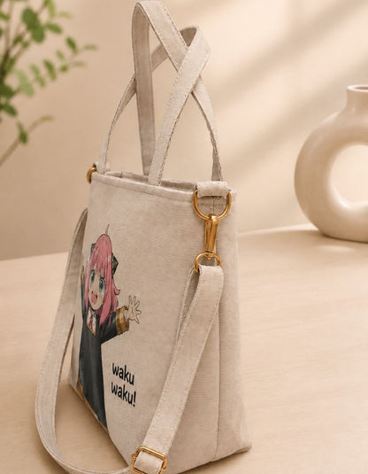 Anya Forger Anime Hand-Painted Shoulder Bag For Girls