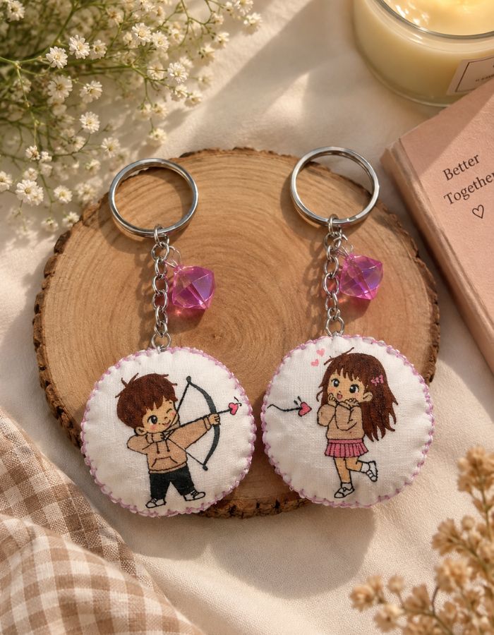 Cute Matching Couple Keychains