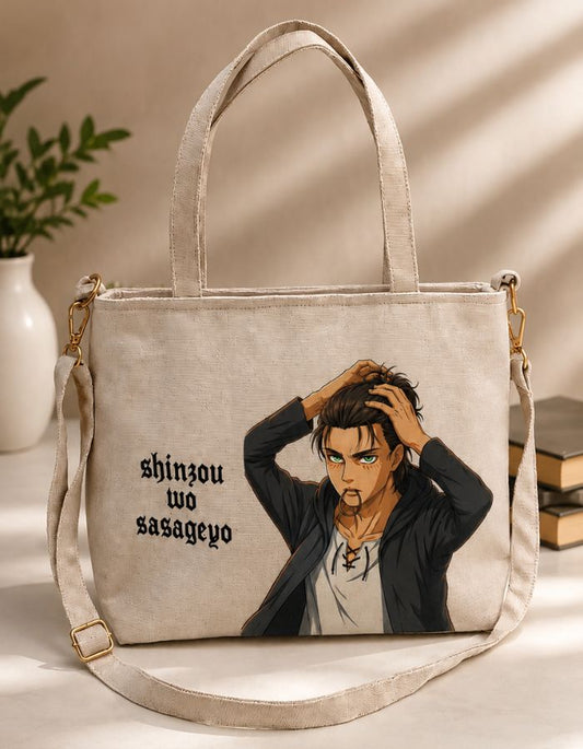 Eren Anime Hand-Painted Shoulder Bag