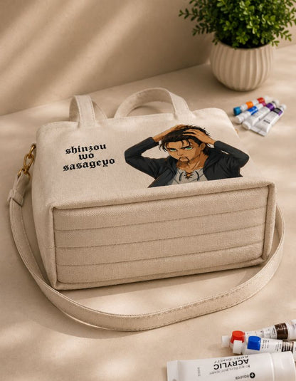 Eren Anime Hand-Painted Shoulder Bag Bottom