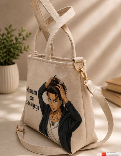 Eren Anime Hand-Painted Shoulder Bag Left Side