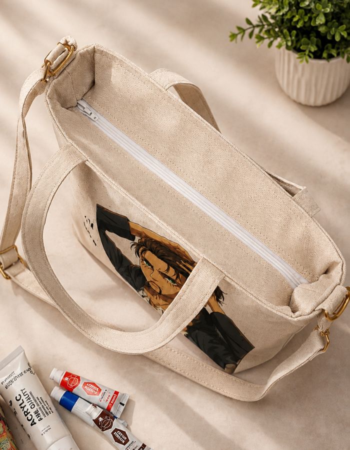 Eren Anime Hand-Painted Shoulder Bag With Zipper