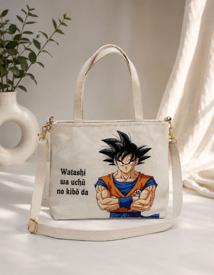 Goku Anime Hand-Painted Shoulder Bag