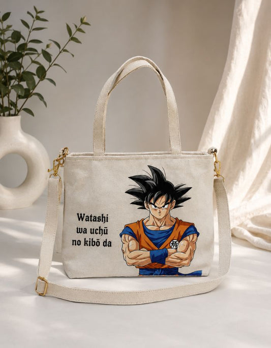 Goku Anime Hand-Painted Shoulder Bag