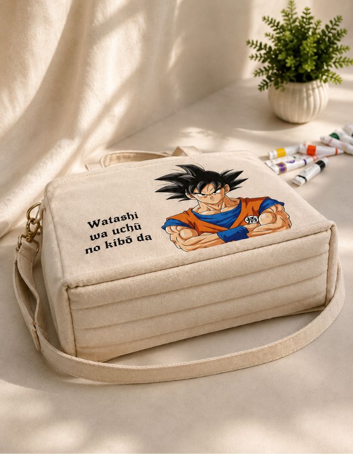 Goku Anime Hand-Painted Shoulder Bag Bottom