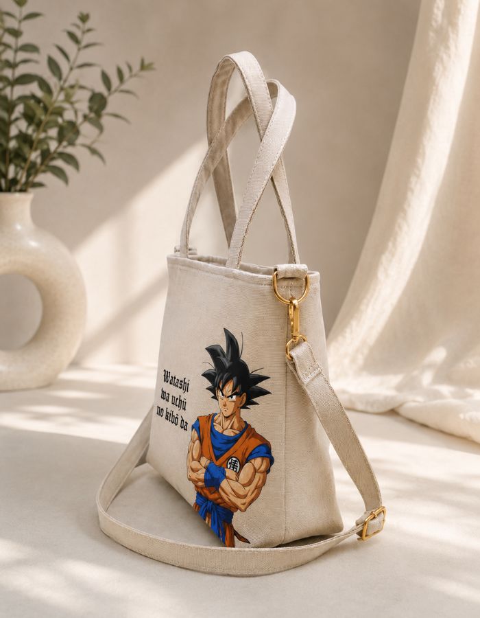 Goku Anime Hand-Painted Shoulder Bag For Girls