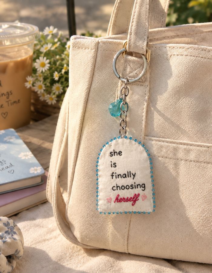 Self Motivating Hand-Painted Key Chain