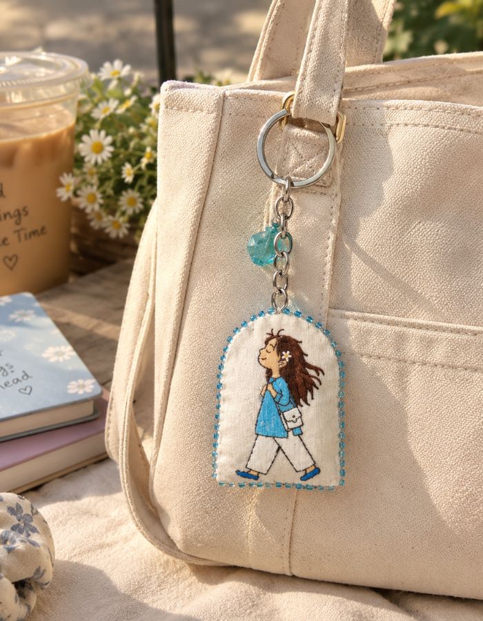 Self Motivating Hand-Painted Key Chain