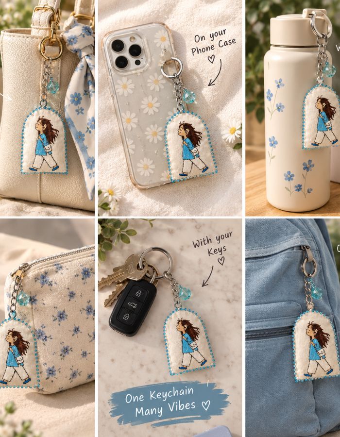Self Motivating Hand-Painted Key Chain