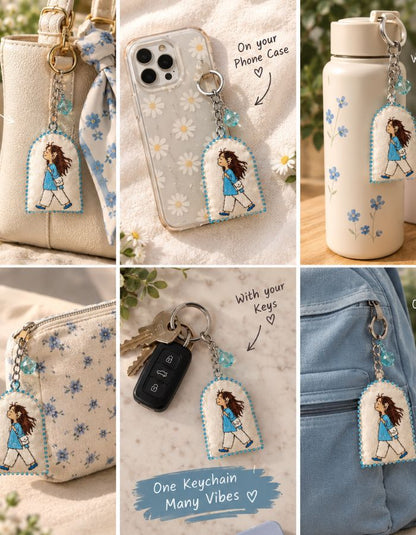 Self Motivating Hand-Painted Key Chain