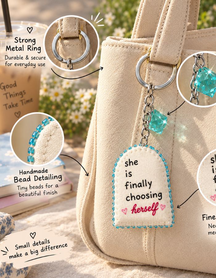 Self Motivating Hand-Painted Key Chain