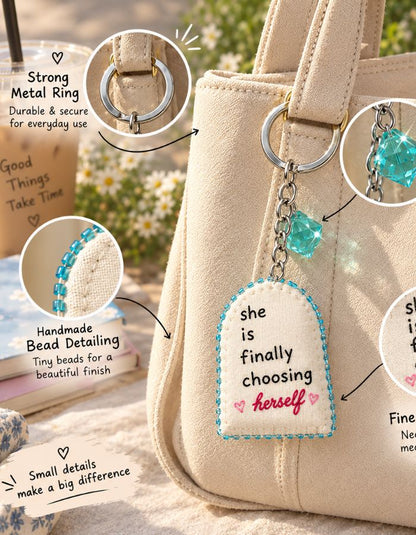 Self Motivating Hand-Painted Key Chain