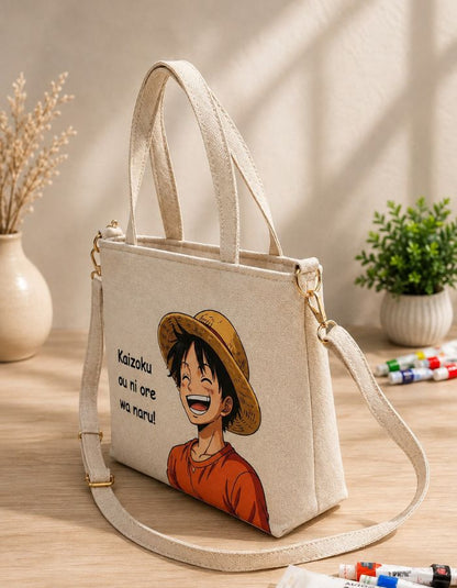 Monkey D. Luffy Anime Hand-Painted Shoulder Bag For Girls